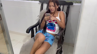 Cute 18 yo  step cousin gets caught masturbating and gets fucked