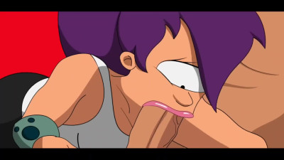 Futurama's Leela loves tasting a big cock animation
