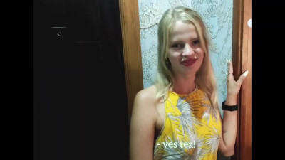 Blonde Russian allows married neighbor to fuck your hard - Amateur