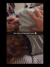 Blonde slut fucks with her roommate on Snapchat behind her bf's back