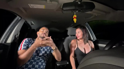 Hot Latina MILFs fucks in a car