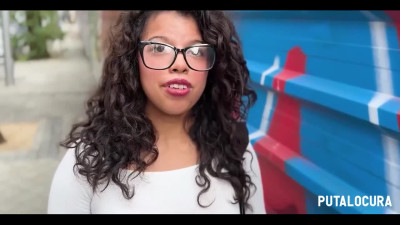 Curly-haired student Laura Love makes a successful acquaintance for a hot fuck with an old man.